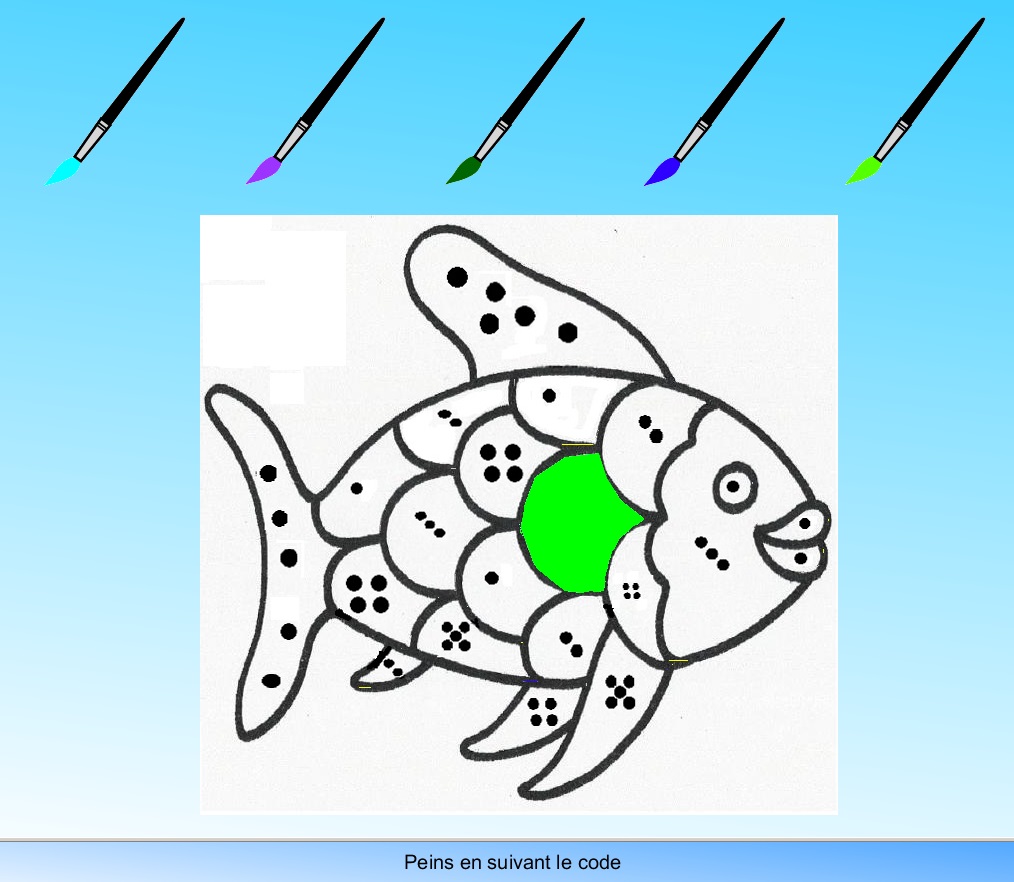 Arc-en-ciel, Jclic et coloriage codé en maternelle, TICE