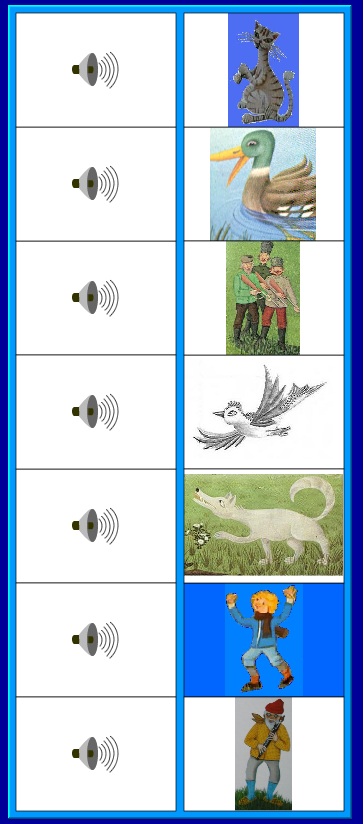En maternelle jouer avec Jclic et Pierre et le loup
