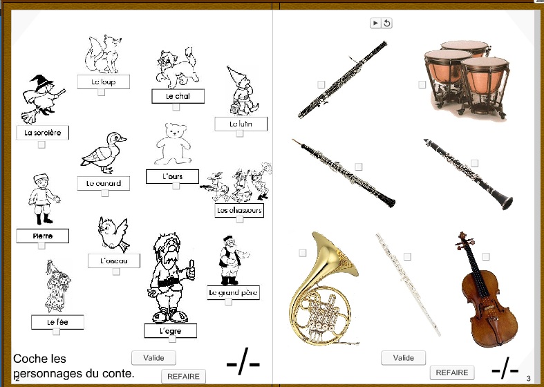 Activités avec Pierre et le loup et les TICE en maternelle