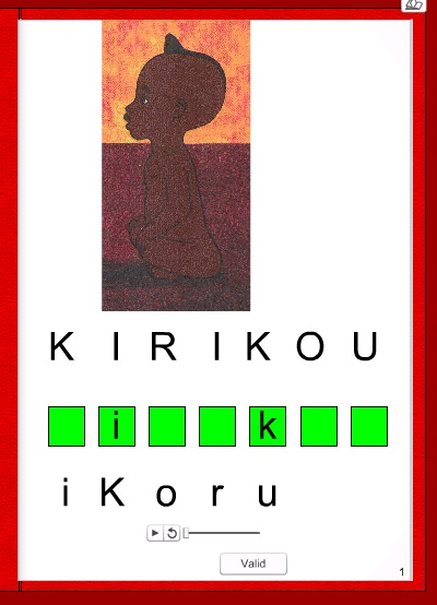 Album Kirikou en maternelle avec les TICE.