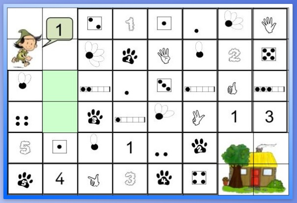 Numération avec les TICE en maternelle, le 1.